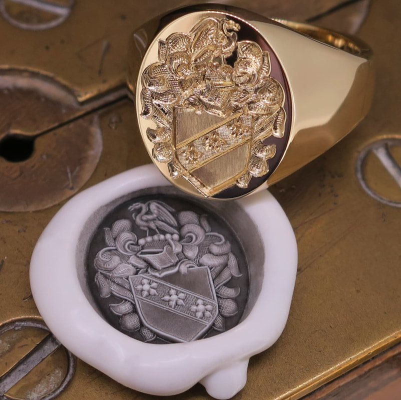 Custom made gold signet rings and cufflinks | Windsor Goldsmiths